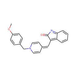 COc1ccc(CN2C=CC(=CC3=c4ccccc4=NC3=O)C=C2)cc1 ZINC000377466654