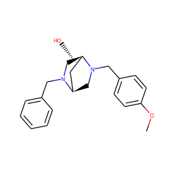 COc1ccc(CN2C[C@@H]3CC[C@@H](O)[C@H]2CN3Cc2ccccc2)cc1 ZINC000028825425