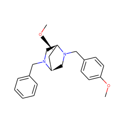 COc1ccc(CN2C[C@@H]3CC[C@H](OC)[C@H]2CN3Cc2ccccc2)cc1 ZINC000028825445