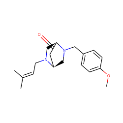 COc1ccc(CN2C[C@@H]3CCC(=O)[C@H]2CN3CC=C(C)C)cc1 ZINC000040379341