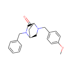 COc1ccc(CN2C[C@@H]3CCC(=O)[C@H]2CN3Cc2ccccc2)cc1 ZINC000040395405