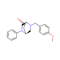 COc1ccc(CN2C[C@@H]3CCC(=O)[C@H]2CN3c2ccccc2)cc1 ZINC000040893002