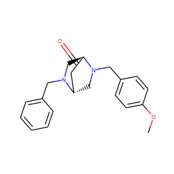 COc1ccc(CN2C[C@H]3CCC(=O)[C@H]2CN3Cc2ccccc2)cc1 ZINC000141670295