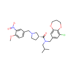 COc1ccc(CN2CC[C@@H](C(=O)N(Cc3cc(Cl)c4c(c3)OCCCO4)CC(C)C)C2)cc1[N+](=O)[O-] ZINC000114100897