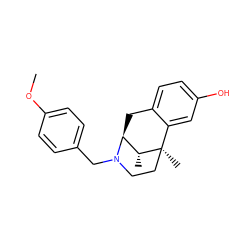 COc1ccc(CN2CC[C@]3(C)c4cc(O)ccc4C[C@H]2[C@H]3C)cc1 ZINC000013740358