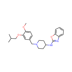 COc1ccc(CN2CCC(Nc3nc4ccccc4o3)CC2)cc1OCC(C)C ZINC000028827114