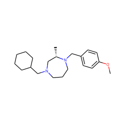 COc1ccc(CN2CCCN(CC3CCCCC3)C[C@@H]2C)cc1 ZINC001772644810