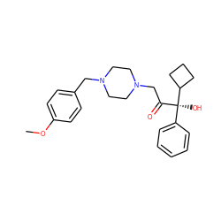 COc1ccc(CN2CCN(CC(=O)[C@](O)(c3ccccc3)C3CCC3)CC2)cc1 ZINC000022940378