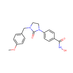 COc1ccc(CN2CCN(c3ccc(C(=O)NO)cc3)C2=O)cc1 ZINC000205704695