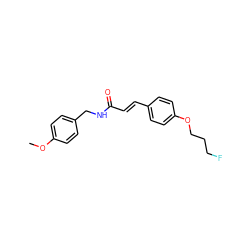 COc1ccc(CNC(=O)/C=C/c2ccc(OCCCF)cc2)cc1 ZINC000006181886