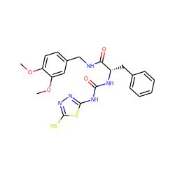 COc1ccc(CNC(=O)[C@H](Cc2ccccc2)NC(=O)Nc2nnc(S)s2)cc1OC ZINC000013796974