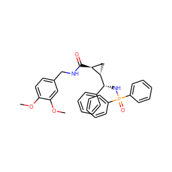 COc1ccc(CNC(=O)[C@H]2C[C@@H]2[C@H](NP(=O)(c2ccccc2)c2ccccc2)c2ccccc2)cc1OC ZINC000008018907