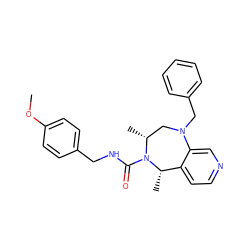 COc1ccc(CNC(=O)N2[C@@H](C)c3ccncc3N(Cc3ccccc3)C[C@H]2C)cc1 ZINC001772583060