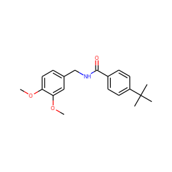 COc1ccc(CNC(=O)c2ccc(C(C)(C)C)cc2)cc1OC ZINC000007737511