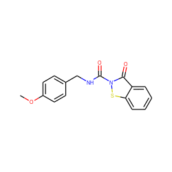 COc1ccc(CNC(=O)n2sc3ccccc3c2=O)cc1 ZINC000096271403