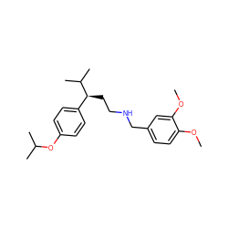COc1ccc(CNCC[C@@H](c2ccc(OC(C)C)cc2)C(C)C)cc1OC ZINC000001899957