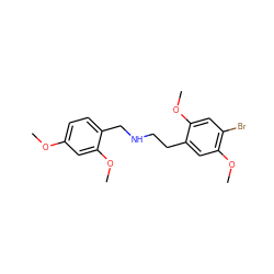 COc1ccc(CNCCc2cc(OC)c(Br)cc2OC)c(OC)c1 ZINC000473107362
