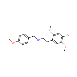 COc1ccc(CNCCc2cc(OC)c(Br)cc2OC)cc1 ZINC000013737387