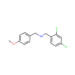 COc1ccc(CNCc2ccc(Cl)cc2Cl)cc1 ZINC000007538338