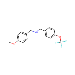 COc1ccc(CNCc2ccc(OC(F)(F)F)cc2)cc1 ZINC000064638001