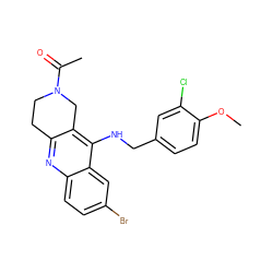 COc1ccc(CNc2c3c(nc4ccc(Br)cc24)CCN(C(C)=O)C3)cc1Cl ZINC001772620625