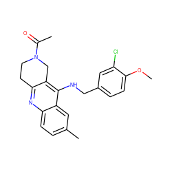 COc1ccc(CNc2c3c(nc4ccc(C)cc24)CCN(C(C)=O)C3)cc1Cl ZINC001772609431