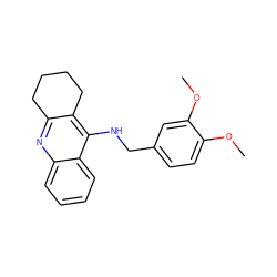 COc1ccc(CNc2c3c(nc4ccccc24)CCCC3)cc1OC ZINC001772626362