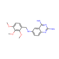 COc1ccc(CNc2ccc3nc(N)nc(N)c3c2)c(OC)c1OC ZINC000005889107