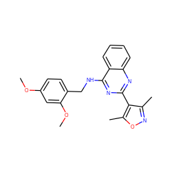 COc1ccc(CNc2nc(-c3c(C)noc3C)nc3ccccc23)c(OC)c1 ZINC000004264658