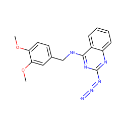 COc1ccc(CNc2nc(N=[N+]=[N-])nc3ccccc23)cc1OC ZINC001772590898