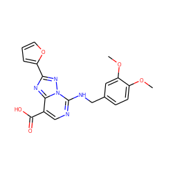 COc1ccc(CNc2ncc(C(=O)O)c3nc(-c4ccco4)nn23)cc1OC ZINC000139155851