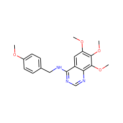 COc1ccc(CNc2ncnc3c(OC)c(OC)c(OC)cc23)cc1 ZINC000013834081