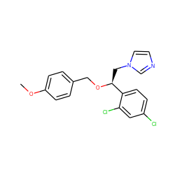 COc1ccc(CO[C@@H](Cn2ccnc2)c2ccc(Cl)cc2Cl)cc1 ZINC000144052811