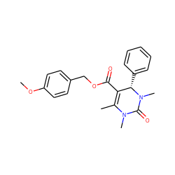 COc1ccc(COC(=O)C2=C(C)N(C)C(=O)N(C)[C@H]2c2ccccc2)cc1 ZINC000205389378