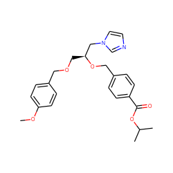 COc1ccc(COC[C@@H](Cn2ccnc2)OCc2ccc(C(=O)OC(C)C)cc2)cc1 ZINC000029333658