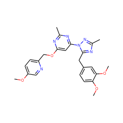 COc1ccc(COc2cc(-n3nc(C)nc3Cc3ccc(OC)c(OC)c3)nc(C)n2)nc1 ZINC000223516913