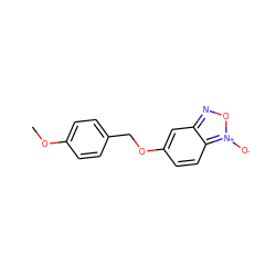 COc1ccc(COc2ccc3c(c2)no[n+]3[O-])cc1 ZINC000095578096