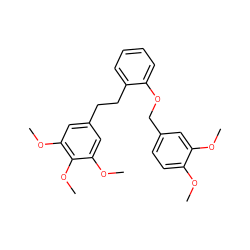 COc1ccc(COc2ccccc2CCc2cc(OC)c(OC)c(OC)c2)cc1OC ZINC000169311011