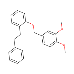 COc1ccc(COc2ccccc2CCc2ccccc2)cc1OC ZINC000029134796