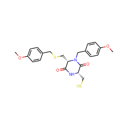 COc1ccc(CSC[C@H]2C(=O)N[C@@H](CS)C(=O)N2Cc2ccc(OC)cc2)cc1 ZINC000013556878