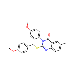 COc1ccc(CSc2nc3ccc(C)cc3c(=O)n2-c2ccc(OC)cc2)cc1 ZINC001772644172