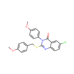 COc1ccc(CSc2nc3ccc(Cl)cc3c(=O)n2-c2ccc(OC)cc2)cc1 ZINC001772636622