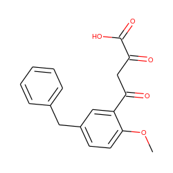 COc1ccc(Cc2ccccc2)cc1C(=O)CC(=O)C(=O)O ZINC000005889334