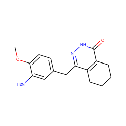 COc1ccc(Cc2n[nH]c(=O)c3c2CCCC3)cc1N ZINC000168453574