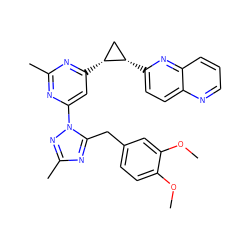 COc1ccc(Cc2nc(C)nn2-c2cc([C@@H]3C[C@@H]3c3ccc4ncccc4n3)nc(C)n2)cc1OC ZINC000205274964