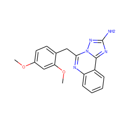 COc1ccc(Cc2nc3ccccc3c3nc(N)nn23)c(OC)c1 ZINC000147320377