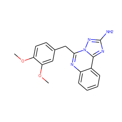 COc1ccc(Cc2nc3ccccc3c3nc(N)nn23)cc1OC ZINC000116241721