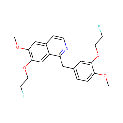 COc1ccc(Cc2nccc3cc(OC)c(OCCF)cc23)cc1OCCF ZINC000072105178