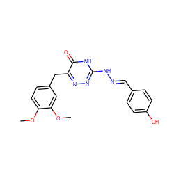 COc1ccc(Cc2nnc(N/N=C/c3ccc(O)cc3)[nH]c2=O)cc1OC ZINC000008691585