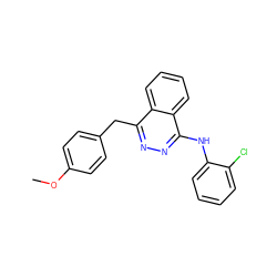 COc1ccc(Cc2nnc(Nc3ccccc3Cl)c3ccccc23)cc1 ZINC000653737657